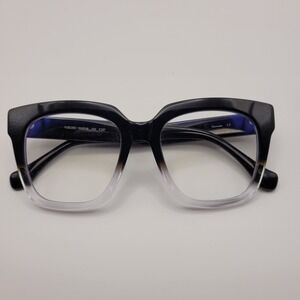Firmoo Womens Square Eyeglass Frames Black Clear Gradient F181201 51-18-145 C187